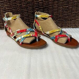 GBG Tie-Dye Inspired Strappy Sandals Women’s Size 6.5